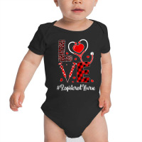 Love Registered Nurse Valentines Day Flannel Gift Nurse T Shirt Baby Bodysuit | Artistshot