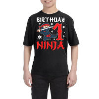 Little Ninja Kid One Years Old Boy 1st Natal Birthday Party T Shirt Youth Tee | Artistshot