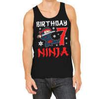 Little Ninja Kid Seven Years Old 7th Natal Birthday Party T Shirt Tank Top | Artistshot