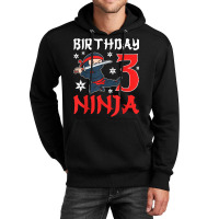 Little Ninja Kid Three Years Old 3rd Natal Birthday Party T Shirt Unisex Hoodie | Artistshot