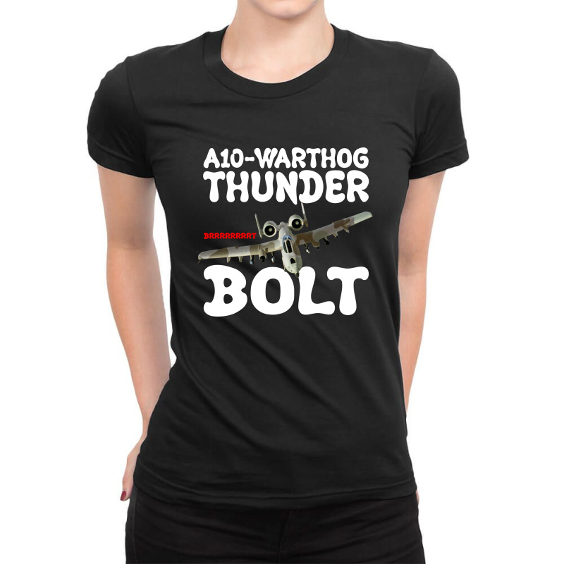 A10 Warthog Thunder Bolt For Dark Ladies Fitted T-Shirt by Gurkan | Artistshot