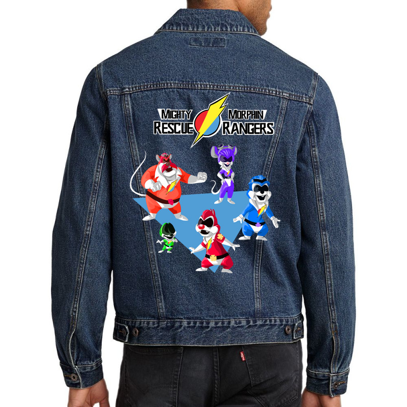 Trending Mighty Morphin Rescue Rangers Men Denim Jacket by michaelyounger19 | Artistshot