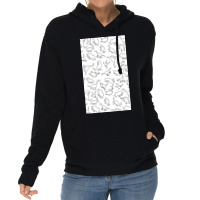 Dinosaur Pattern Outline Lightweight Hoodie | Artistshot