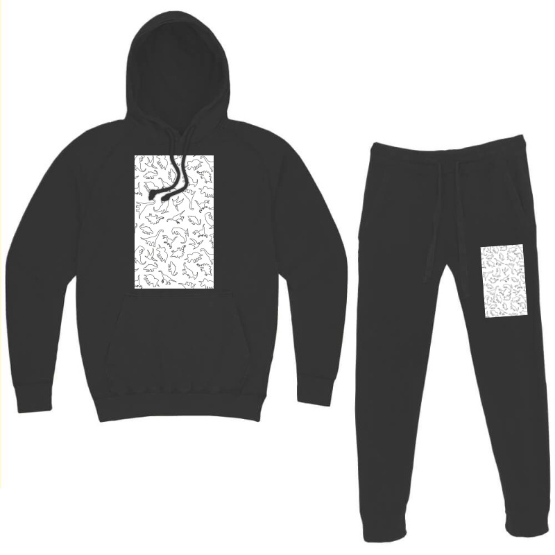 Dinosaur Pattern Outline Hoodie & Jogger set by Slackftg | Artistshot