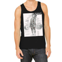 Deadlift Muscle Chart   Anatomy Diagram   Anime Gym Motivational Tank Top | Artistshot