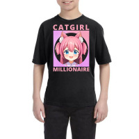 Catgirl Millionaire, Cat Girl Coin Token Crypto Currency Hod Youth Tee | Artistshot