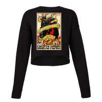 Death To World Imperialism Soviet Propaganda Cropped Sweater | Artistshot