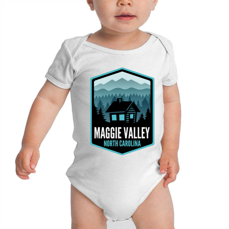 North Carolina, Maggie Valley Baby Bodysuit by Brownbubbles | Artistshot