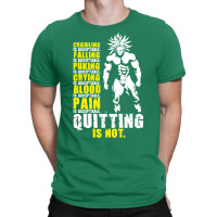 Quitting Is Not Acceptable   Anime Gym Motivational 3 T-shirt | Artistshot