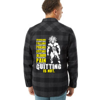 Quitting Is Not Acceptable   Anime Gym Motivational 3 Flannel Shirt | Artistshot