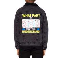 What Part Of Dont You Understand Hockey Goalie Ice Sport Unisex Sherpa-lined Denim Jacket | Artistshot