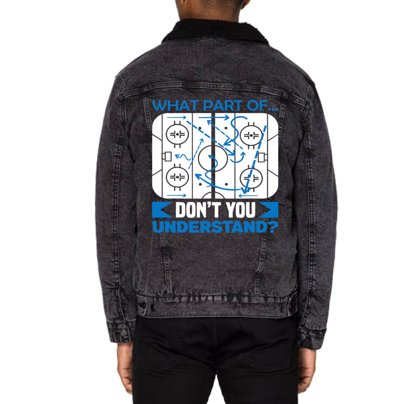 What Part Of Dont You Understand Hockey Unisex Sherpa-Lined Denim Jacket by MELISSABISHOP | Artistshot