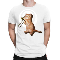 Trombone Cat T-shirt | Artistshot