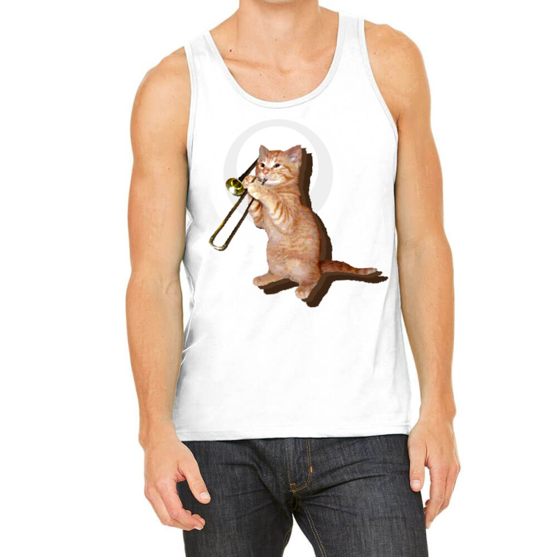 Trombone Cat Tank Top by ouadiecaitoq | Artistshot