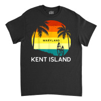 Retro Kent Island Beach Vintage Surf Palm 70s Venice T Shirt Classic T-shirt | Artistshot