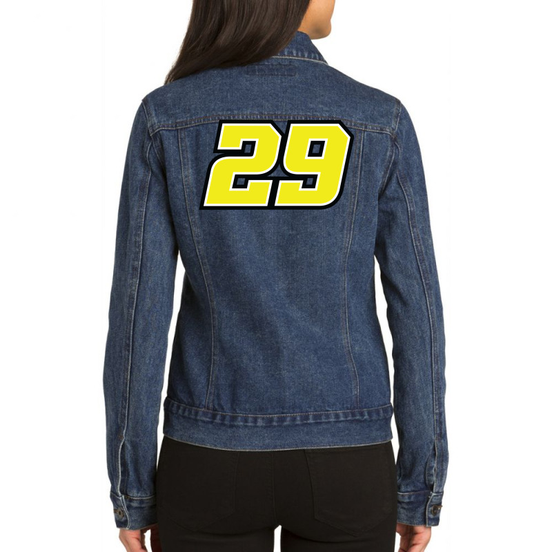 Andrea Iannone Number 29 Ladies Denim Jacket by tumakeshoburr | Artistshot