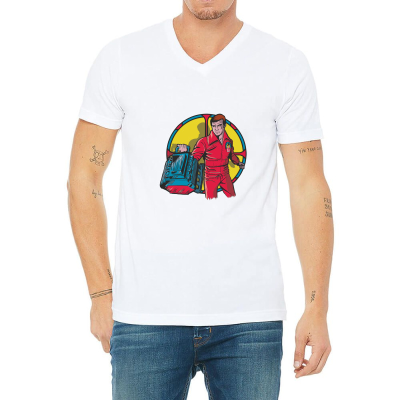 El Hombre Nuclear   Bionic Man V-Neck Tee by kumkunari | Artistshot