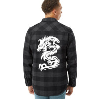 White Firedrake Chinese Dragon Kung Fun Tai Chi Dragon Flannel Shirt | Artistshot