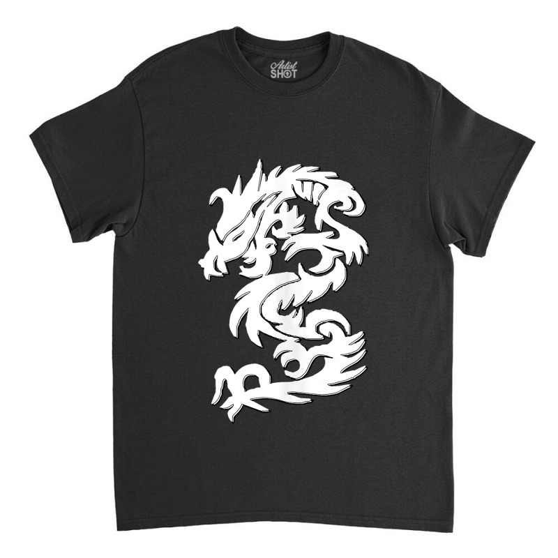 White Firedrake Chinese Dragon Kung Fun Tai Chi Dragon Classic T-shirt by MELISSABISHOP | Artistshot