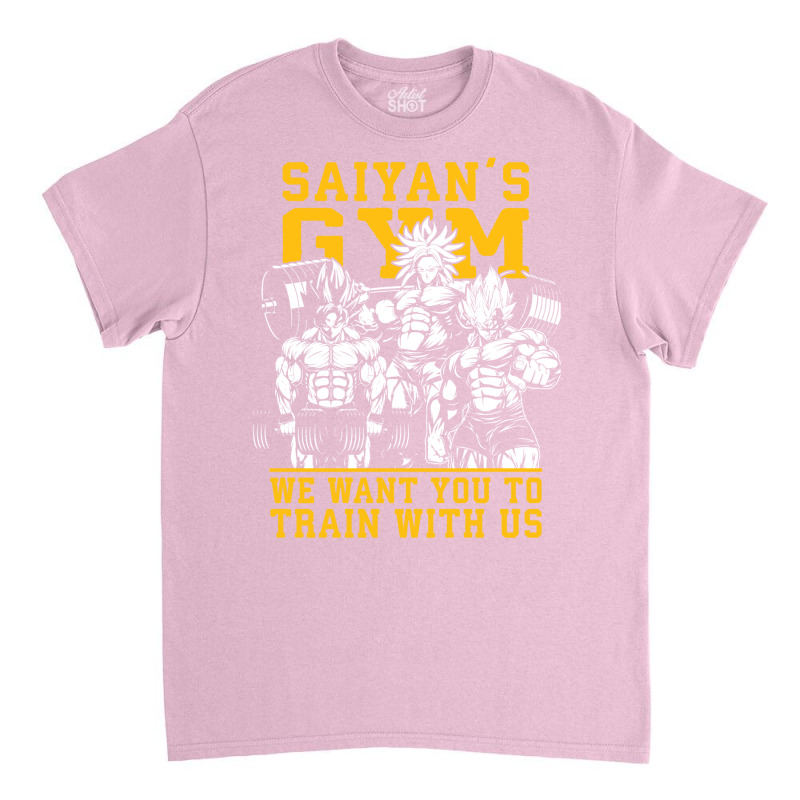 Saiyan's Gym   Train With Us   Anime Gym Motivational Classic T-shirt | Artistshot