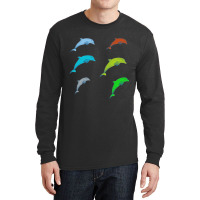 Dolphin Illustration Long Sleeve Shirts | Artistshot