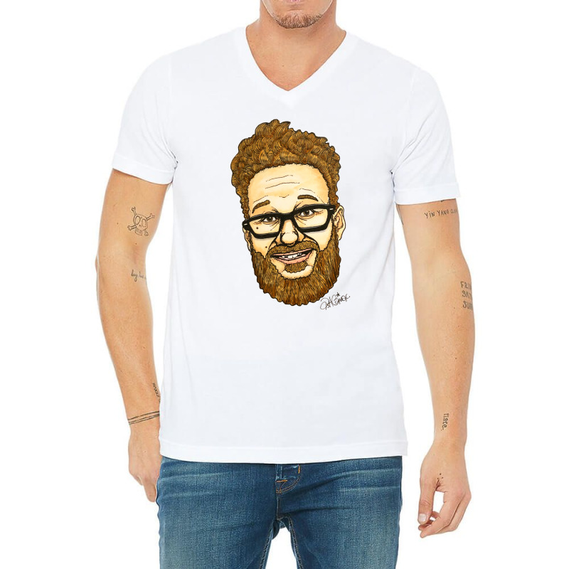 Seth Rogen V-neck Tee | Artistshot