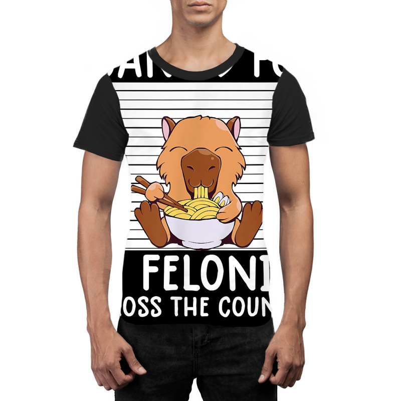 Wanted For 93 Felonies Shirt Funny Capybara Tee Rodent Quote T Shirt Graphic T-shirt | Artistshot