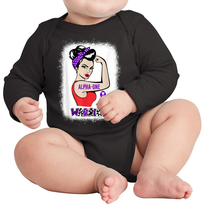 Strong Woman Clipart Alpha 1 Antitrypsin Deficiency Warrior T Shirt Long Sleeve Baby Bodysuit | Artistshot