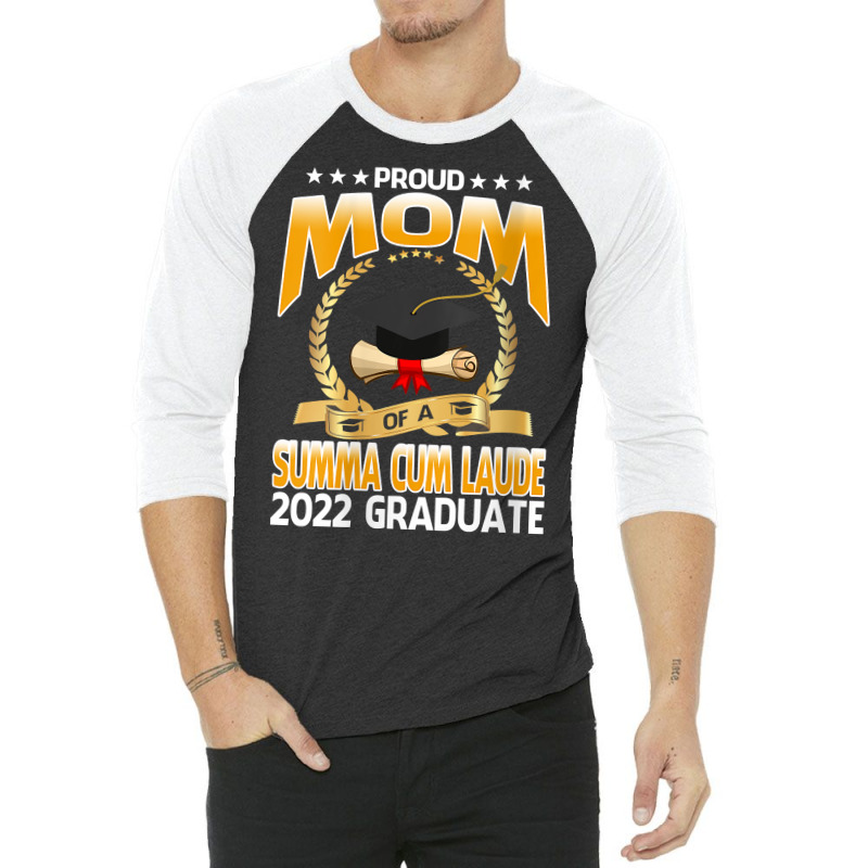 Womens Proud Mom Of A Summa Cum Laude 2022 Graduate V Neck T Shirt 3/4 Sleeve Shirt | Artistshot