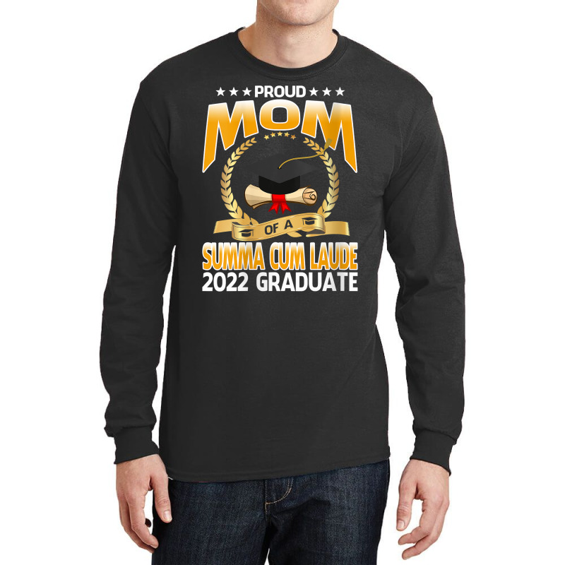 Womens Proud Mom Of A Summa Cum Laude 2022 Graduate V Neck T Shirt Long Sleeve Shirts | Artistshot