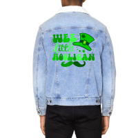 Wee Little Hooligan St Patricks Day Retro Shamrock T Shirt Unisex Sherpa-lined Denim Jacket | Artistshot