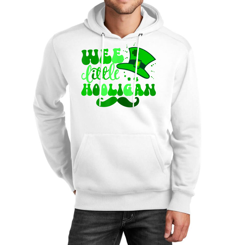 Wee Little Hooligan St Patricks Day Retro Shamrock T Shirt Unisex Hoodie | Artistshot