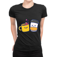 Trending Cute Coffee Cartoon Ladies Fitted T-shirt | Artistshot