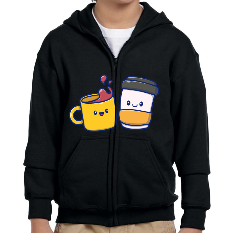 Trending Cute Coffee Cartoon Youth Zipper Hoodie by michealyoungerlk01 | Artistshot