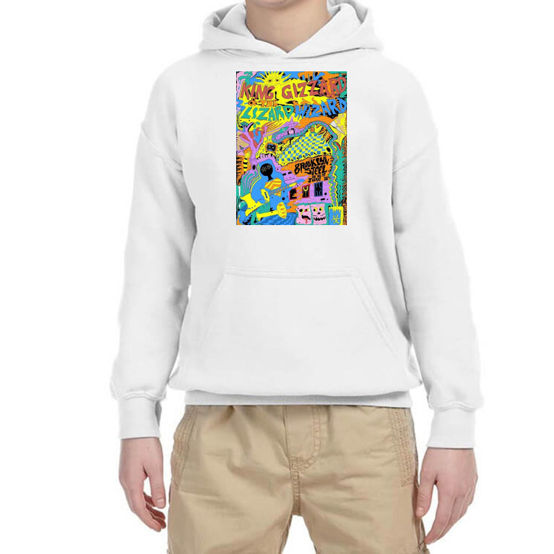 King Gizzard And The Lizard Wizard Brooklyn Steel Art Youth Hoodie by jamiegraham | Artistshot