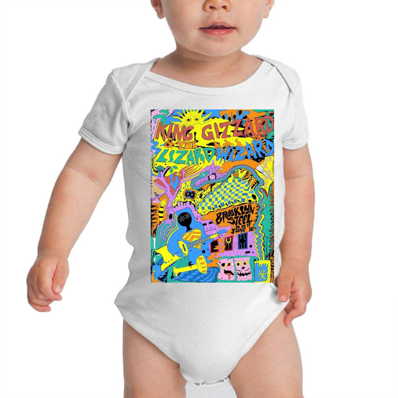 King Gizzard And The Lizard Wizard Brooklyn Steel Art Baby Bodysuit by jamiegraham | Artistshot