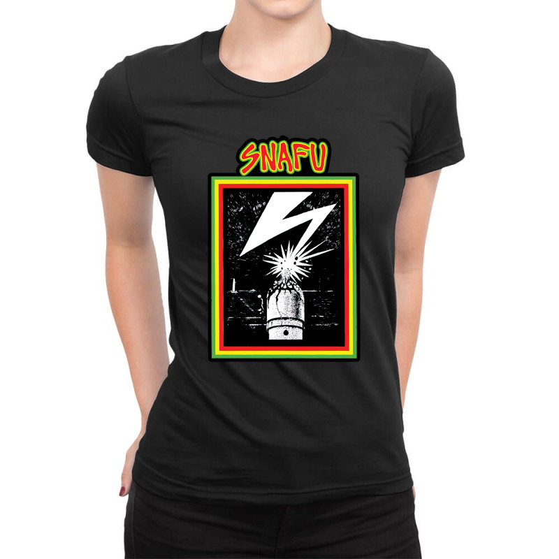 Big Thunder Hit Light Tower Ladies Fitted T-Shirt by punimsalufu | Artistshot