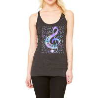 Treble Clef Keyboard Tie Dye Retro Music Notes Pianist Piano T Shirt Racerback Tank | Artistshot