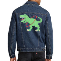 Womens Trex Dinosaur Hula Hooper Hula Hoop V Neck T Shirt Men Denim Jacket | Artistshot