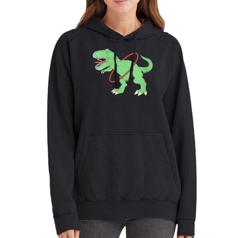 Womens Trex Dinosaur Hula Hooper Hula Hoop V Neck T Shirt Vintage Hoodie | Artistshot