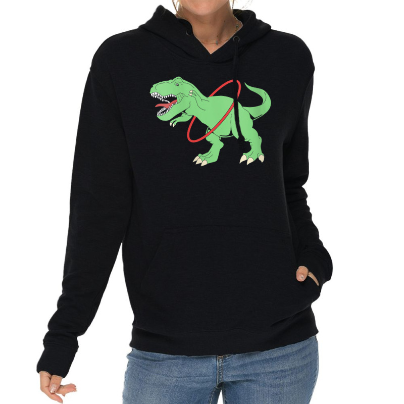 Womens Trex Dinosaur Hula Hooper Hula Hoop V Neck T Shirt Lightweight Hoodie | Artistshot