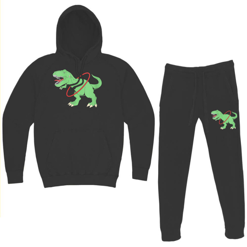 Womens Trex Dinosaur Hula Hooper Hula Hoop V Neck T Shirt Hoodie & Jogger Set | Artistshot