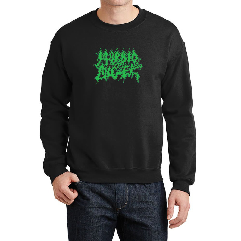 Morbid Angel (transparent) Domination Green Crewneck Sweatshirt by MiltonLane | Artistshot