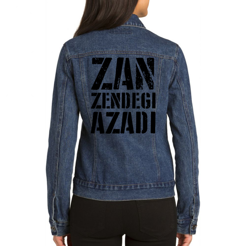 Zan Zendegi Azadi Women Life Ladies Denim Jacket by Brownbubbles | Artistshot