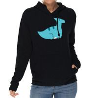 Blue Hadrosaurid Sitting Lightweight Hoodie | Artistshot