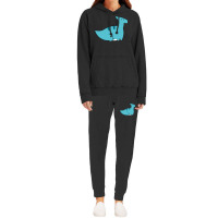 Blue Hadrosaurid Sitting Hoodie & Jogger Set | Artistshot