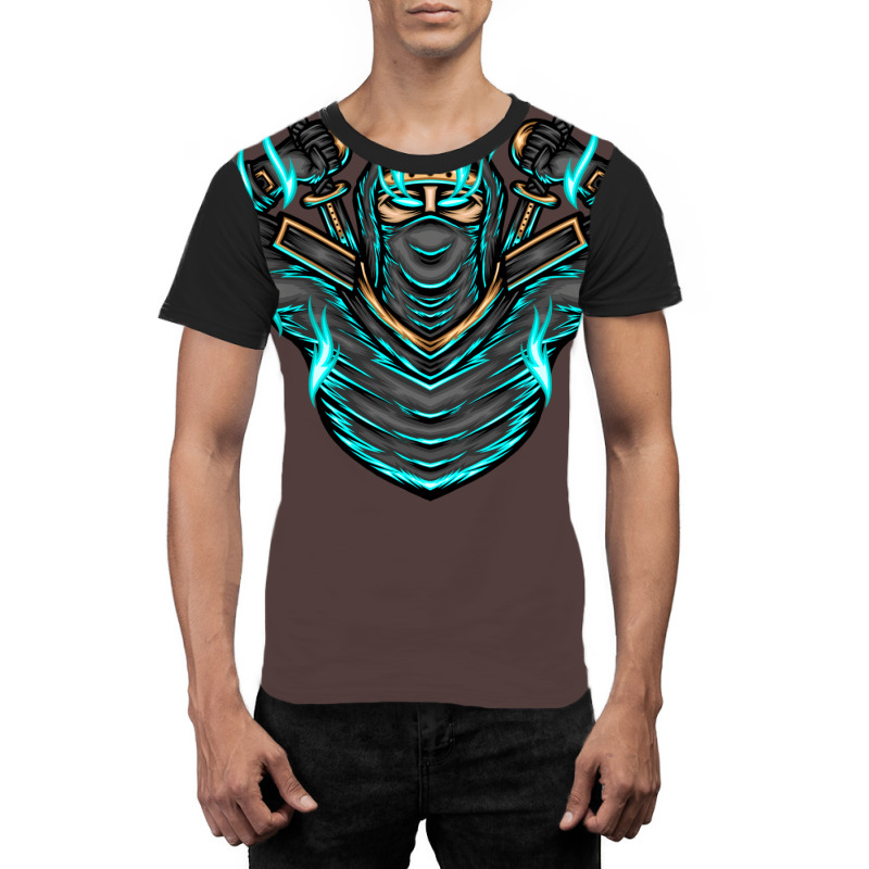 Ninja Shadow Illustration Graphic T-shirt | Artistshot