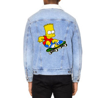 Funny Simpson, Skater Unisex Sherpa-lined Denim Jacket | Artistshot