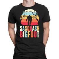 Bigfoot T  Shirt Bigfoot Sasquatch Vintage Sunset Forest Gift T  Shirt T-shirt | Artistshot