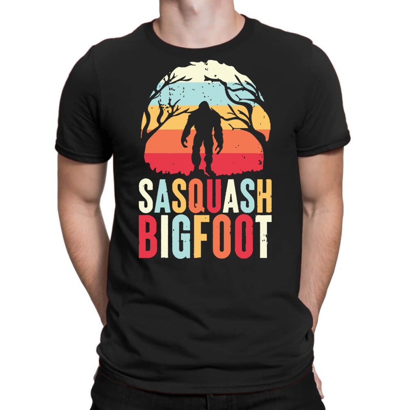 Bigfoot T  Shirt Bigfoot Sasquatch Vintage Sunset Forest Gift T  Shirt T-Shirt by koelpinpatrick639 | Artistshot